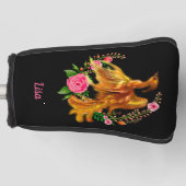 フローラフェニックスが燃えるような灰のファンタジーから上がる ゴルフヘッドカバー (正面)