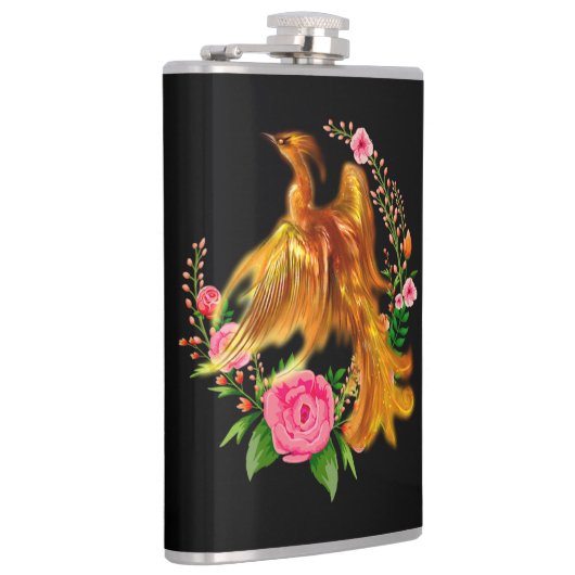 フローラフェニックスが燃えるような灰のファンタジーから上がる フラスク (右)