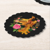 フローラフェニックスが燃えるような灰のファンタジーから上がる ペーパーコースター (アングル)