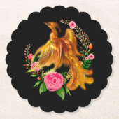 フローラフェニックスが燃えるような灰のファンタジーから上がる ペーパーコースター (正面)