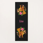 フローラフェニックスが燃えるような灰のファンタジーから上がる ヨガマット (裏面)