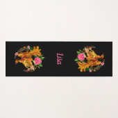 フローラフェニックスが燃えるような灰のファンタジーから上がる ヨガマット (正面(横))