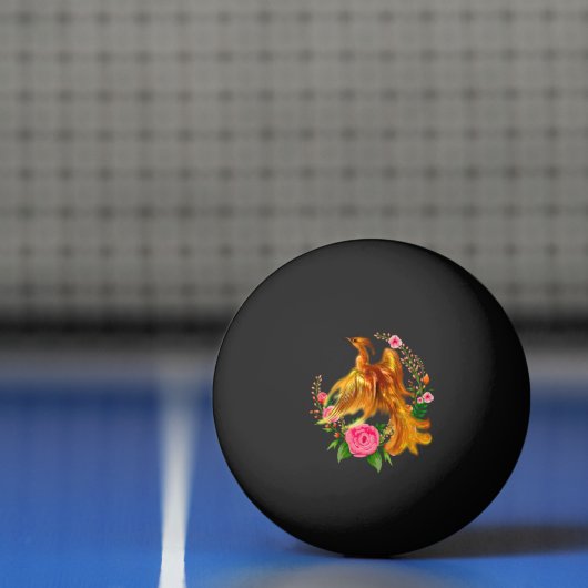 フローラフェニックスが燃えるような灰のファンタジーから上がる 卓球ボール (ネット)