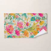 フローラフェニックス| ピンク&オレンジフローラ バスタオルセット (ハンドタオル)