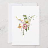 フローラフェミニンアーチガール赤ちゃんシャワー 招待状 (裏面)