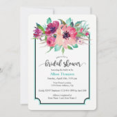 フローラフェミニンブーケブライダルシャワー 招待状 (正面)