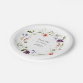 フローラフェミニンリースハッピー90th誕生日 ペーパープレート (アングル)