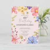 フローラフェミニンリース60th誕生日パーティインビタット 招待状 (スタンド正面)
