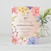 フローラフェミニンリース60th誕生日パーティインビタット 招待状 (スタンド正面)