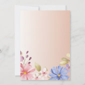 フローラフェミニンリース60th誕生日パーティインビタット 招待状 (裏面)