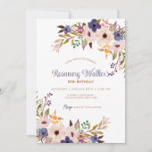 フローラフェミニン大人フェミニン80番誕生日保保 招待状 (正面)