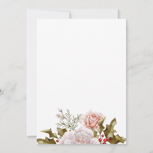 フローラフェミニン12月70誕生祝い 招待状 (裏面)