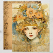 フローラフェムファタールスクラップブック紙 (正面/裏面)