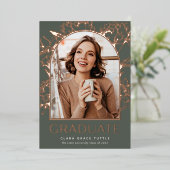 フローラフォイルアーチフォト卒業発表 箔招待状 (立ち正面)