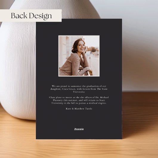 フローラフォイルアーチフォト卒業発表 箔招待状