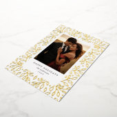 フローラフォイルハッピーホリデーズフォトカード 箔シーズンカード (回転した状態)