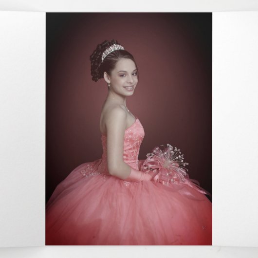 フローラフォトキンセアニェラトリフォールド招待状 三つ折りプログラム (内部中)