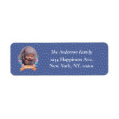 フローラフォトクリスマスブルーバイオレット差出人住所 ラベル (正面)