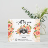 フローラフォトグラファー金ゴールドギフト券ロゴ (スタンド正面)