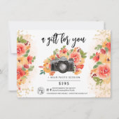 フローラフォトグラファー金ゴールドギフト券ロゴ (正面)