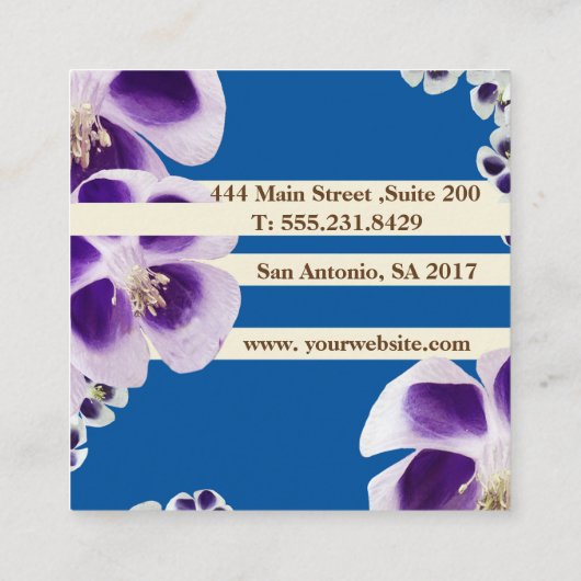 フローラフォトスクエア名刺 スクエア名刺 (裏面)