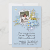 フローラフォトフレームキンセニェラ招待状 招待状 (正面)