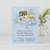 フローラフォトフレームキンセニェラ招待状 招待状 (スタンド正面)