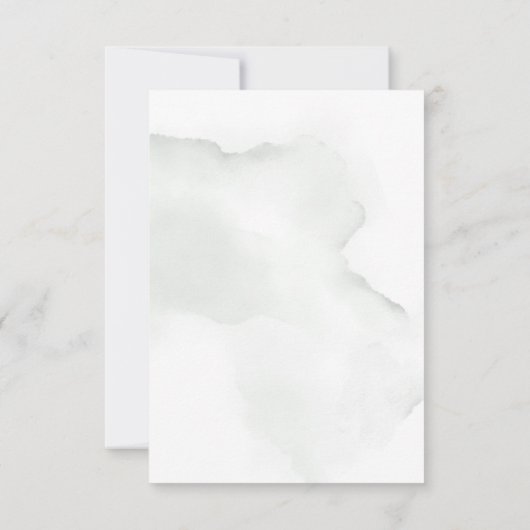 フローラフォトフレームダスティグリーンユーカリ 招待状 (裏面)