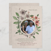 フローラフォトフレーム招待状 招待状 (正面/裏面)