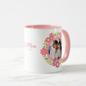 フローラフォトマザーズデイギフトピンクの花リース マグカップ (正面右)