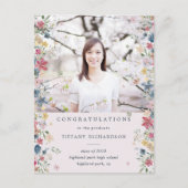 フローラフォト卒業パーティー招待状 インビテーションポストカード (正面)