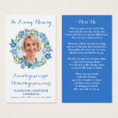 フローラフォト記念祈りの言葉カードモダン葬儀 (正面&裏面)