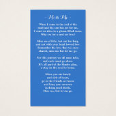 フローラフォト記念祈りの言葉カードモダン葬儀 (裏面)