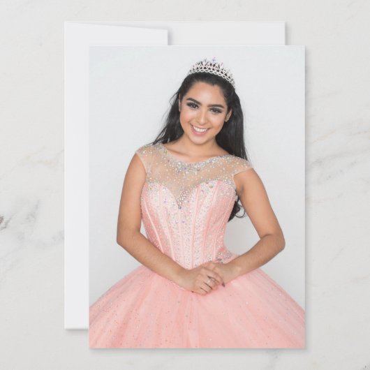 フローラフォト赤面ピンクキンセアニェラ 招待状 (裏面)