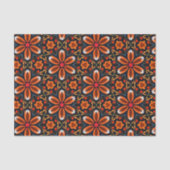 フローラフォークアートのモチーフのパターン切り離しスクラップブック 薄葉紙 (正面)