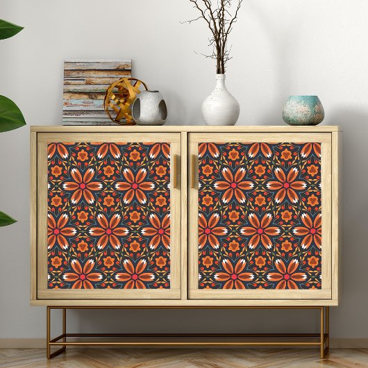 フローラフォークアートのモチーフのパターン切り離しスクラップブック 薄葉紙