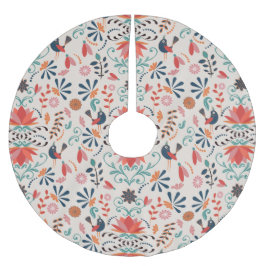 フローラフォークデザイン ブラッシュドポリエステルツリースカート