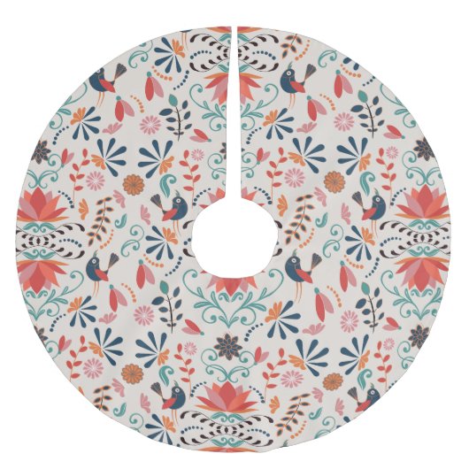 フローラフォークデザイン ブラッシュドポリエステルツリースカート (正面)