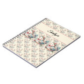 フローラフォークバードウィズパステルボホチャーム ノートブック (左側)