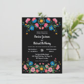 フローラフォークブラックメキシコシンコデマ結婚ヨ 招待状 (スタンド正面)