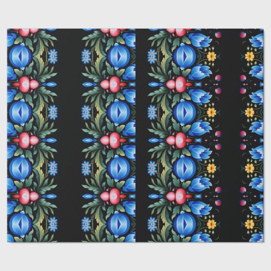 フローラフォークモダン芸術 ラッピングペーパー (シーム)