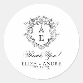 フローラフォーマルクレストモノグラ結婚ムの ラウンドシール