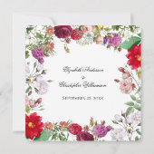 フローラフォーマル結婚の稽古 招待状 (裏面)