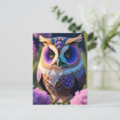 フローラフクロウ ポストカード (スタンド正面)