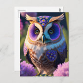 フローラフクロウ ポストカード (正面/裏面)