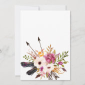 フローラフライズフローラブライダルシャワーの招待 招待状 (裏面)