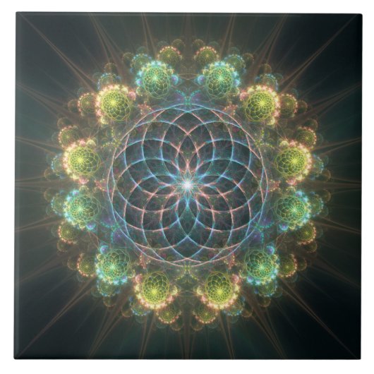 フローラフラクタルオーナメント タイル (正面)