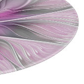 フローラフラクタルモダン抽象芸術フラワーピンク カッティングボード (角)