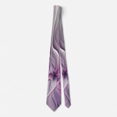フローラフラクタルモダン抽象芸術フラワーピンク ネクタイ (正面)