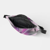 フローラフラクタルモダン抽象芸術フラワーピンク ファニーパック (見開き)